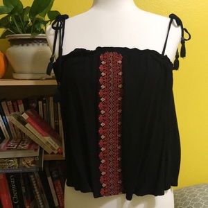 Relaxed loose Spaghetti strap top.